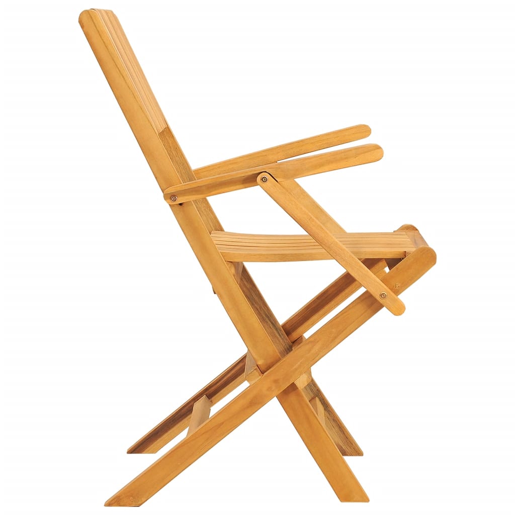 Chaises de jardin pliantes lot de 2 55x61x90cm bois massif teck