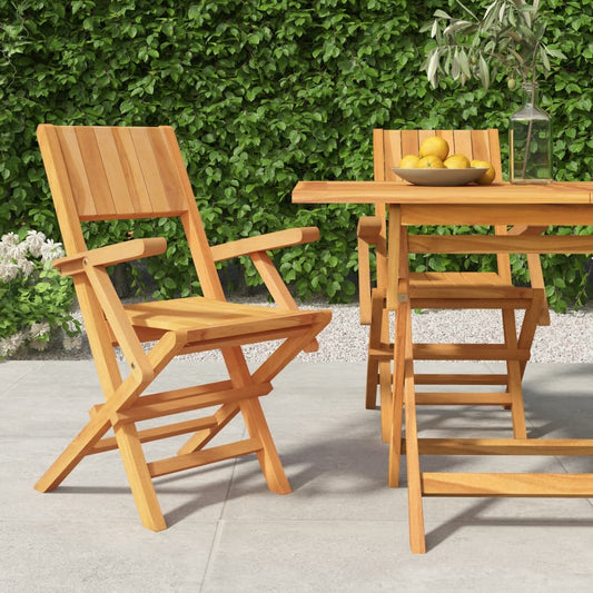 Chaises de jardin pliantes lot de 2 55x61x90cm bois massif teck