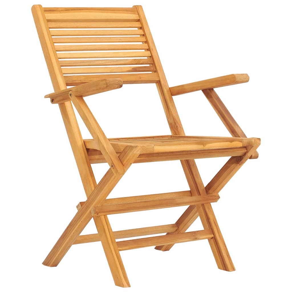 Chaises de jardin pliantes lot de 2 55x62x90cm bois massif teck