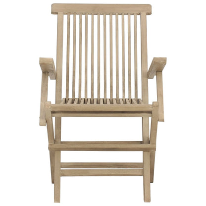 Chaises de jardin pliantes lot de 2 gris 56x61x89cm bois teck