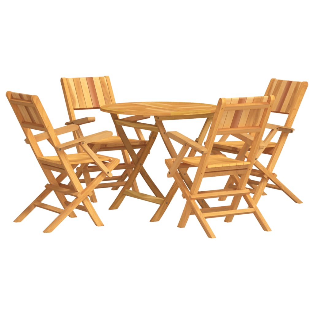 Ensemble à manger de jardin 5 pcs Bois de teck massif