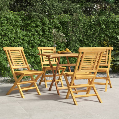 Chaises de jardin pliantes lot de 4 47x63x90cm bois massif teck