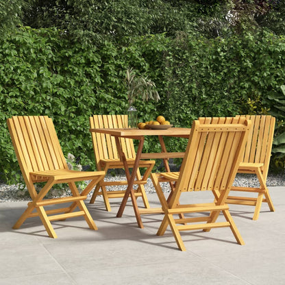 Chaises de jardin pliantes lot de 4 47x47x89cm bois massif teck