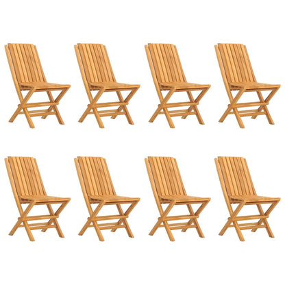 Chaises de jardin pliantes lot de 8 47x47x89cm bois massif teck