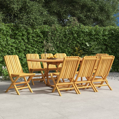 Chaises de jardin pliantes lot de 8 47x47x89cm bois massif teck