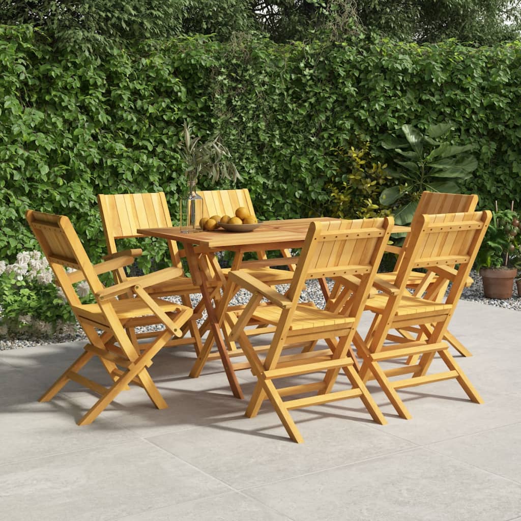 Chaises de jardin pliantes lot de 6 55x61x90cm bois massif teck