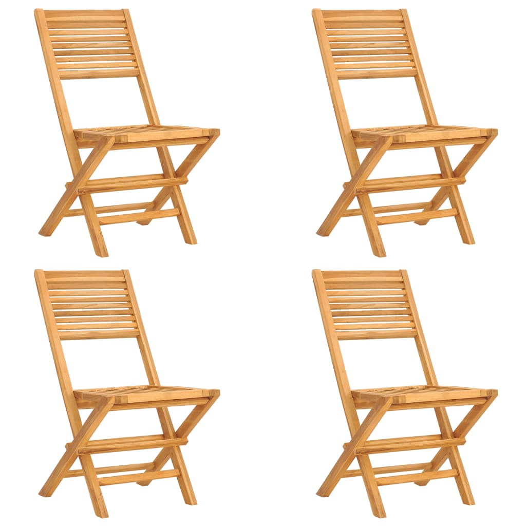 Chaises de jardin pliantes lot de 4 47x62x90cm bois massif teck