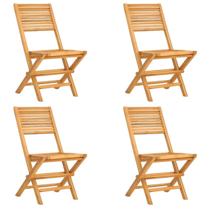 Chaises de jardin pliantes lot de 4 47x62x90cm bois massif teck