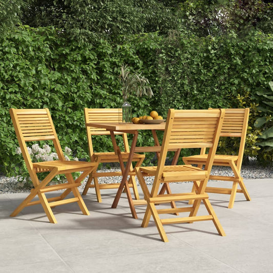 Chaises de jardin pliantes lot de 4 47x62x90cm bois massif teck