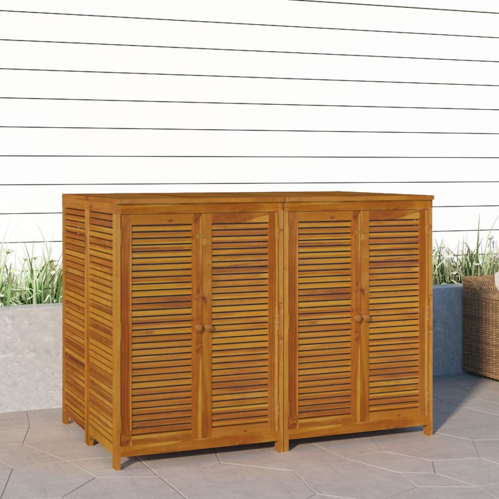 Boîte de rangement de jardin 140x87x104 cm bois massif d'acacia