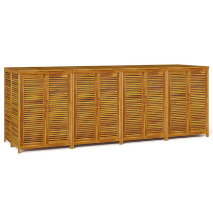 Boîte de rangement de jardin 280x87x104 cm bois massif d'acacia