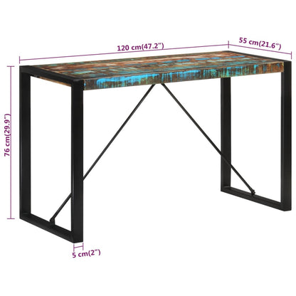 Table à manger 120x55x76 cm bois massif de récupération