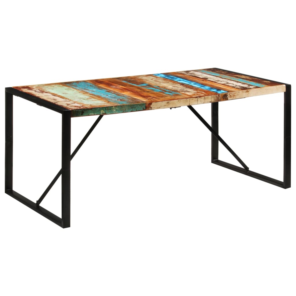 Table à manger 175x90x76 cm bois massif de récupération