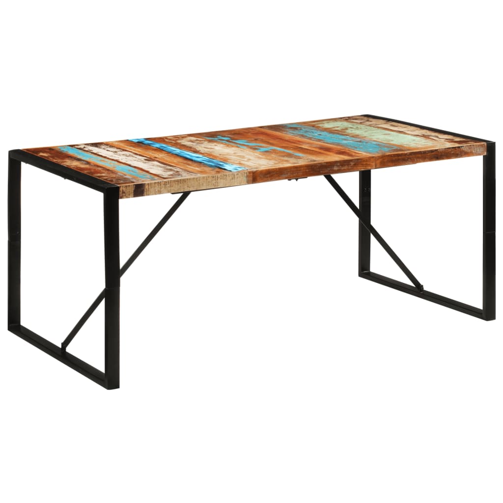 Table à manger 175x90x76 cm bois massif de récupération