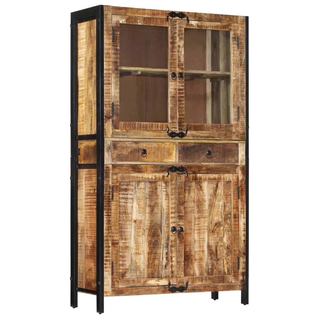 vidaXL Buffet 100x40x175 cm bois de manguier brut massif