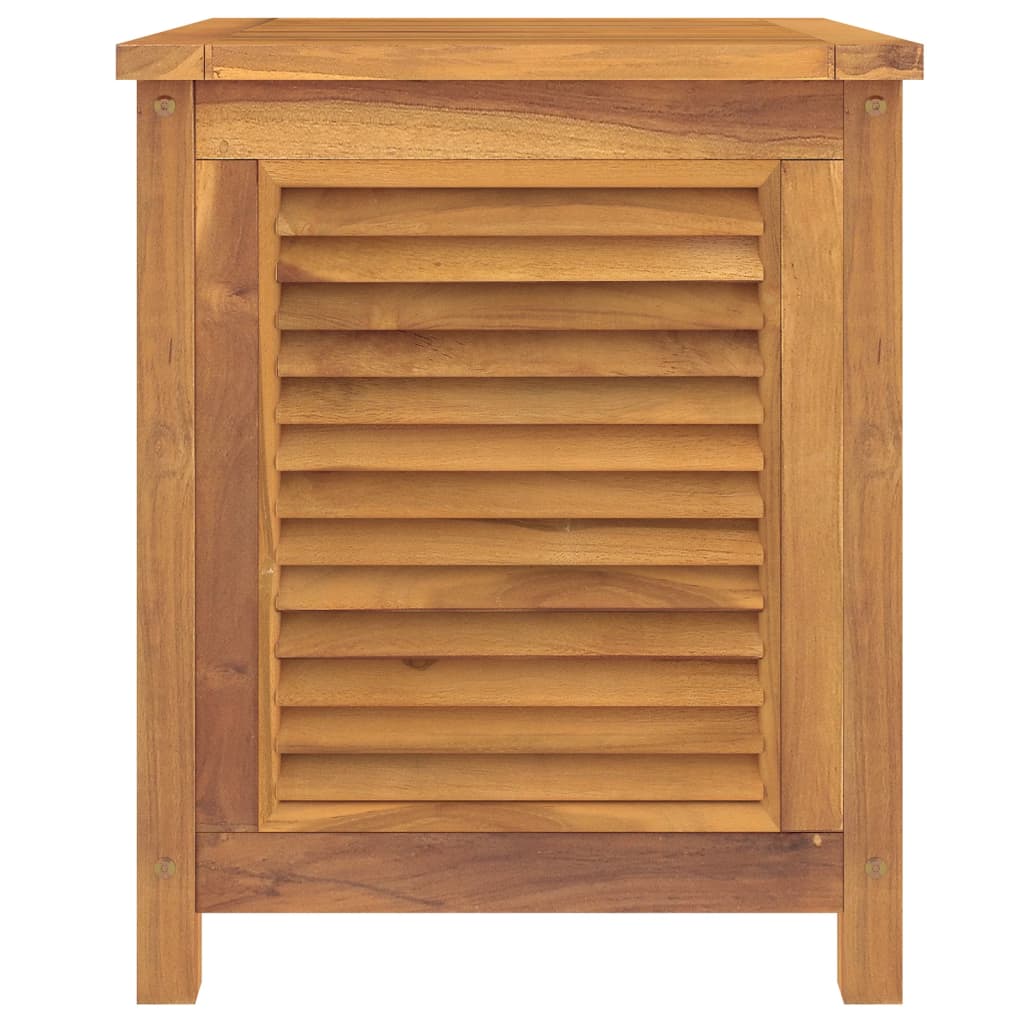 Boîte de rangement de jardin et sac 60x50x58cm bois massif teck