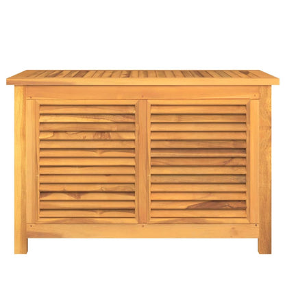 Boîte de rangement de jardin et sac 90x50x58cm bois massif teck