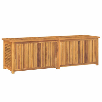 Boîte de rangement jardin et sac 175x50x55 cm bois massif teck