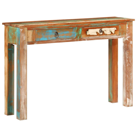 Table console 110x30x75 cm bois massif de récupération