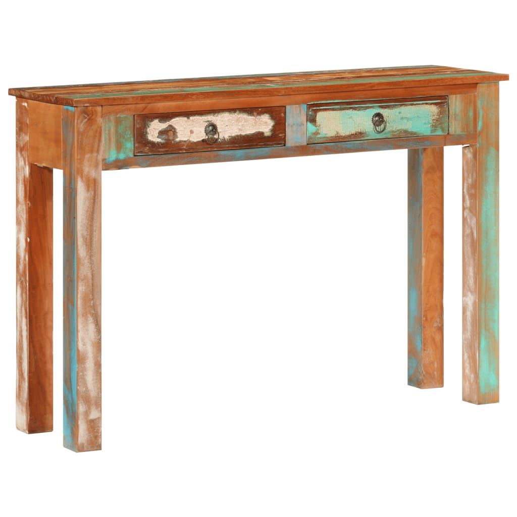 Table console 110x30x75 cm bois massif de récupération