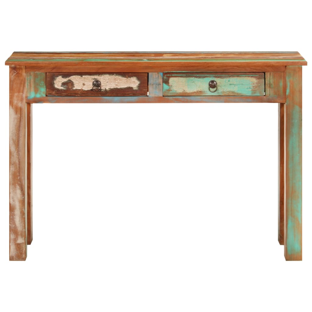 Table console 110x30x75 cm bois massif de récupération