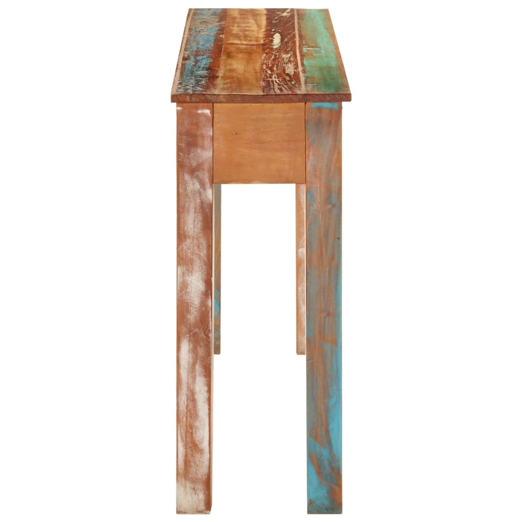 Table console 110x30x75 cm bois massif de récupération