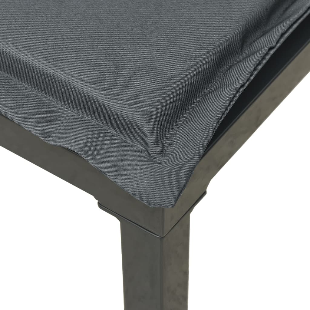 Chaises d'angle de jardin avec coussins lot de 2 noir/gris