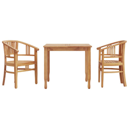 Ensemble à manger de jardin 3 pcs Bois de teck massif