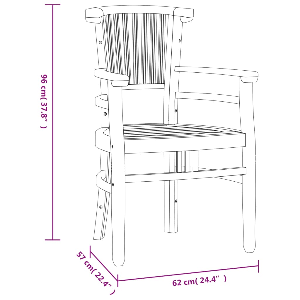 Ensemble à manger de jardin 3 pcs Bois de teck massif