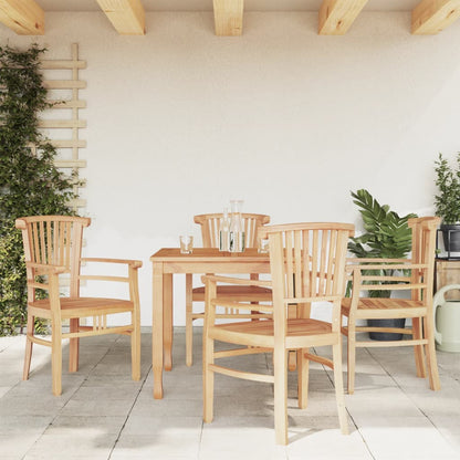 Ensemble à manger de jardin 5 pcs Bois de teck massif