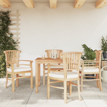 Ensemble à manger de jardin 5 pcs Bois de teck massif