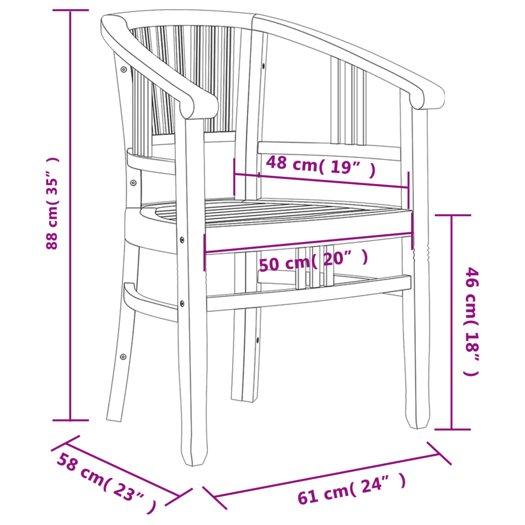 Ensemble à manger de jardin 5 pcs Bois de teck massif