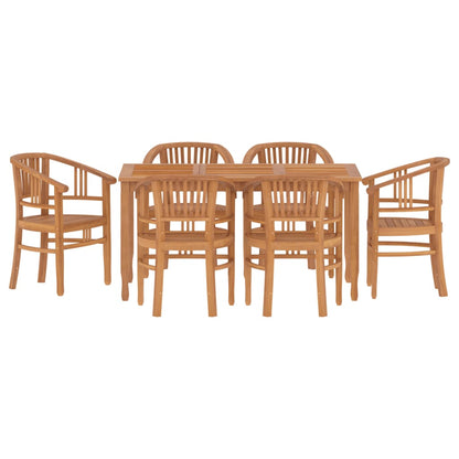 Ensemble à manger de jardin 7 pcs Bois de teck solide