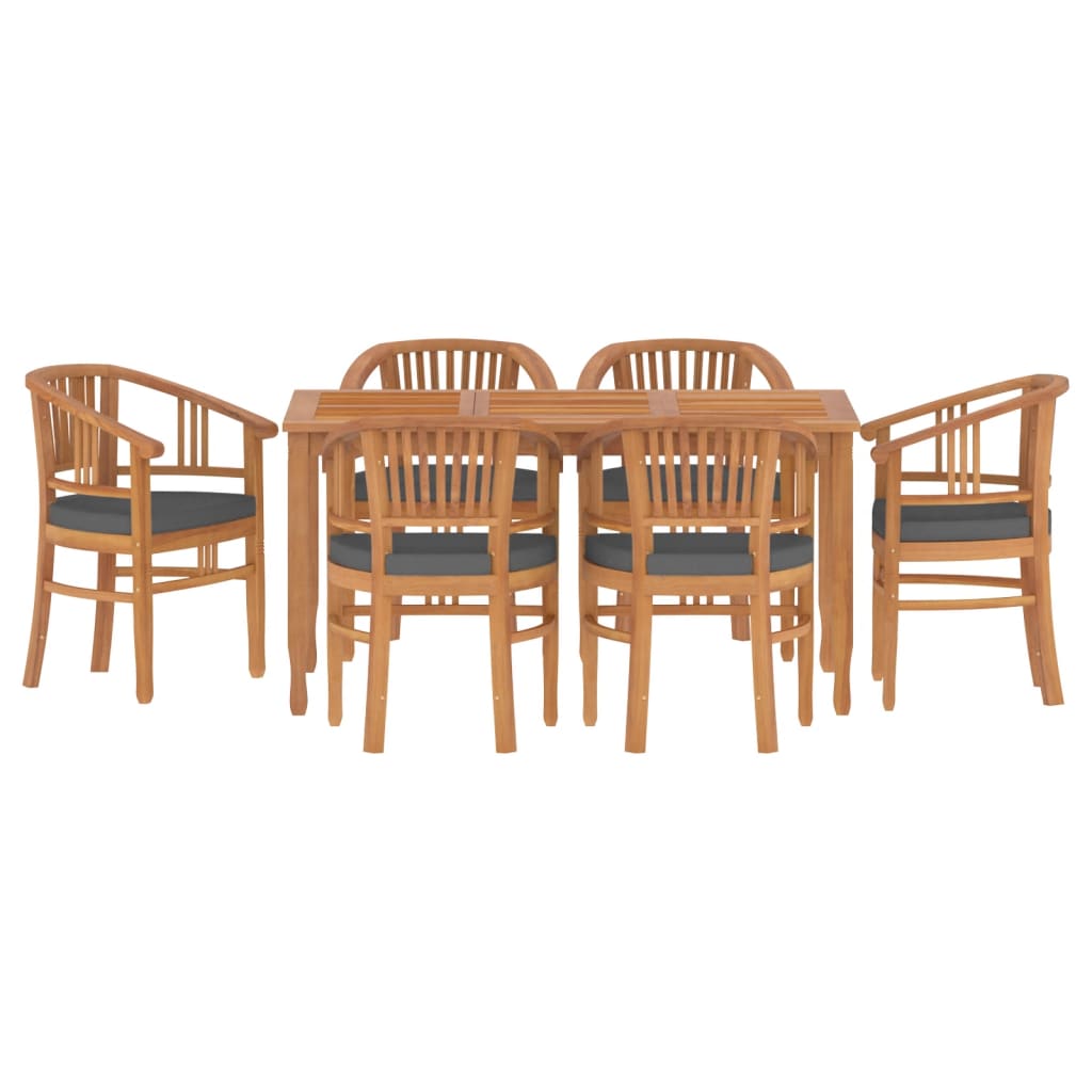 Ensemble à manger de jardin 7 pcs Bois de teck solide