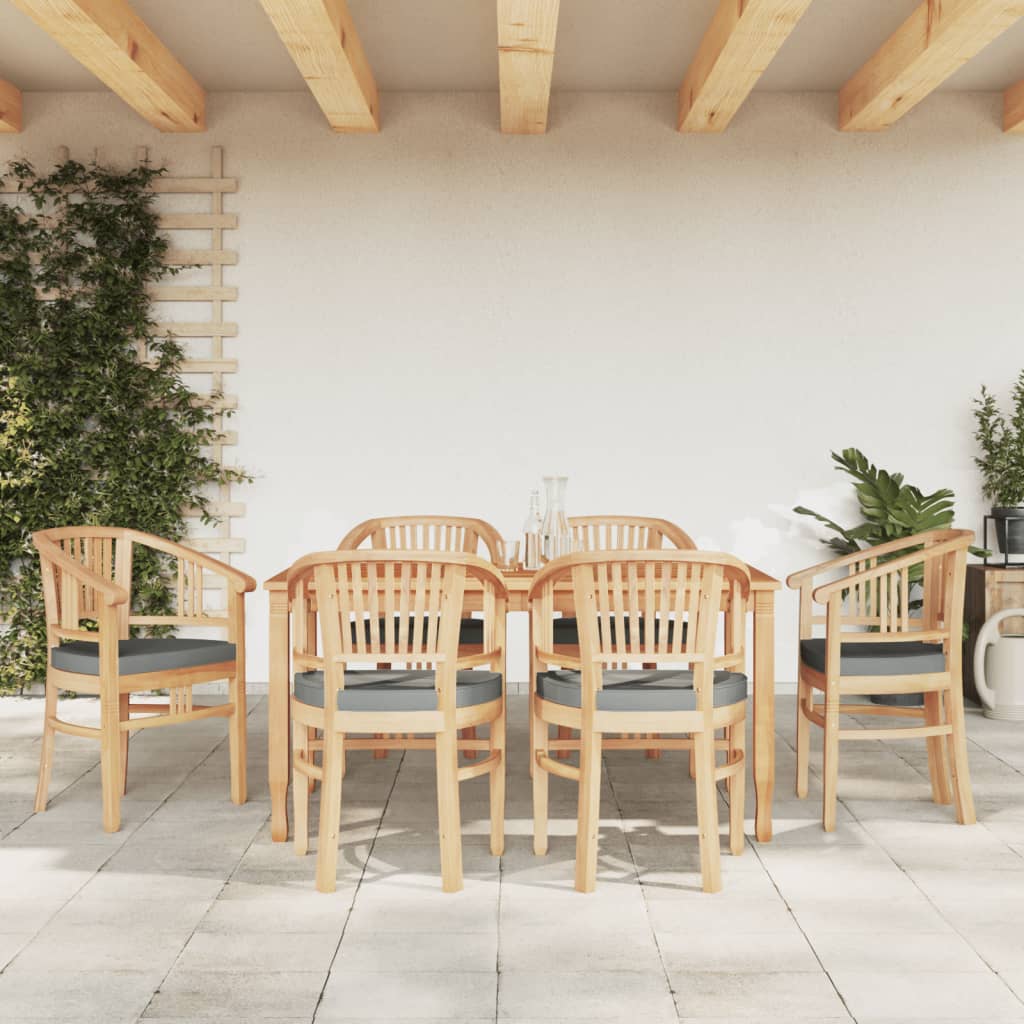 Ensemble à manger de jardin 7 pcs Bois de teck solide