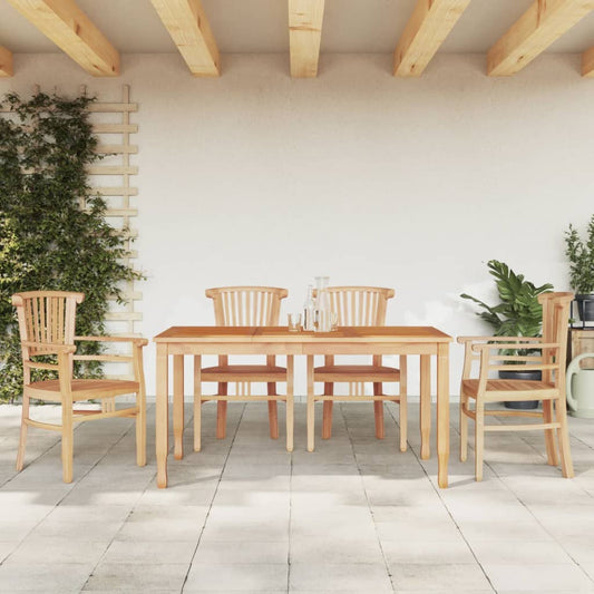 Ensemble à manger de jardin 5 pcs Bois de teck massif