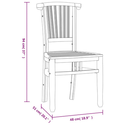 Ensemble à manger de jardin 7 pcs Bois de teck solide