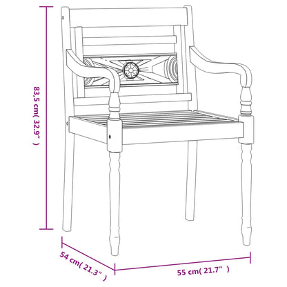 Ensemble à manger de jardin 3 pcs Bois de teck massif