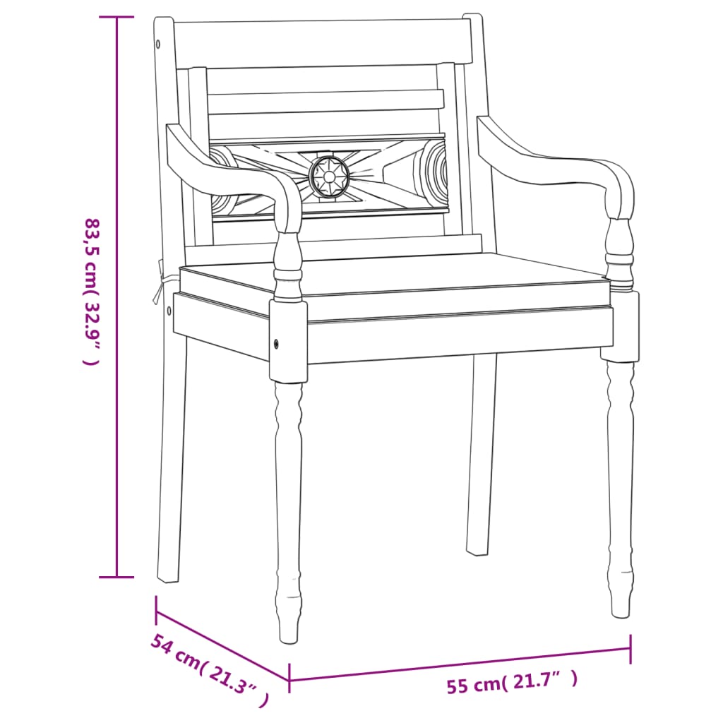 Ensemble à manger de jardin et coussins blanc 3 pcs teck massif