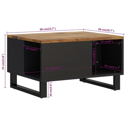 Table basse 60x50x35 cm bois de manguier massif