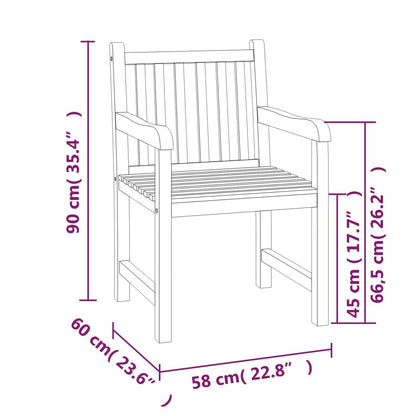 Ensemble à manger de jardin 3 pcs Bois de teck massif