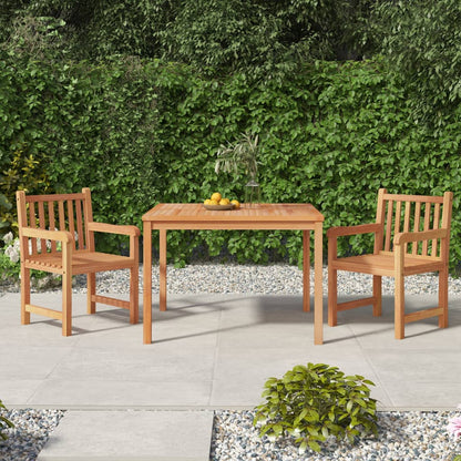 Ensemble à manger de jardin 3 pcs Bois de teck massif