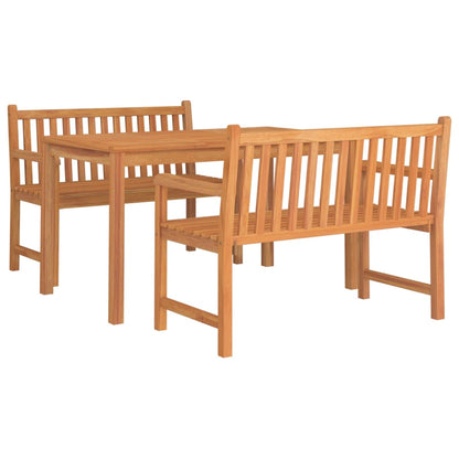 Ensemble à manger de jardin 3 pcs Bois de teck massif