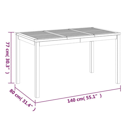 Ensemble à manger de jardin 3 pcs Bois de teck massif