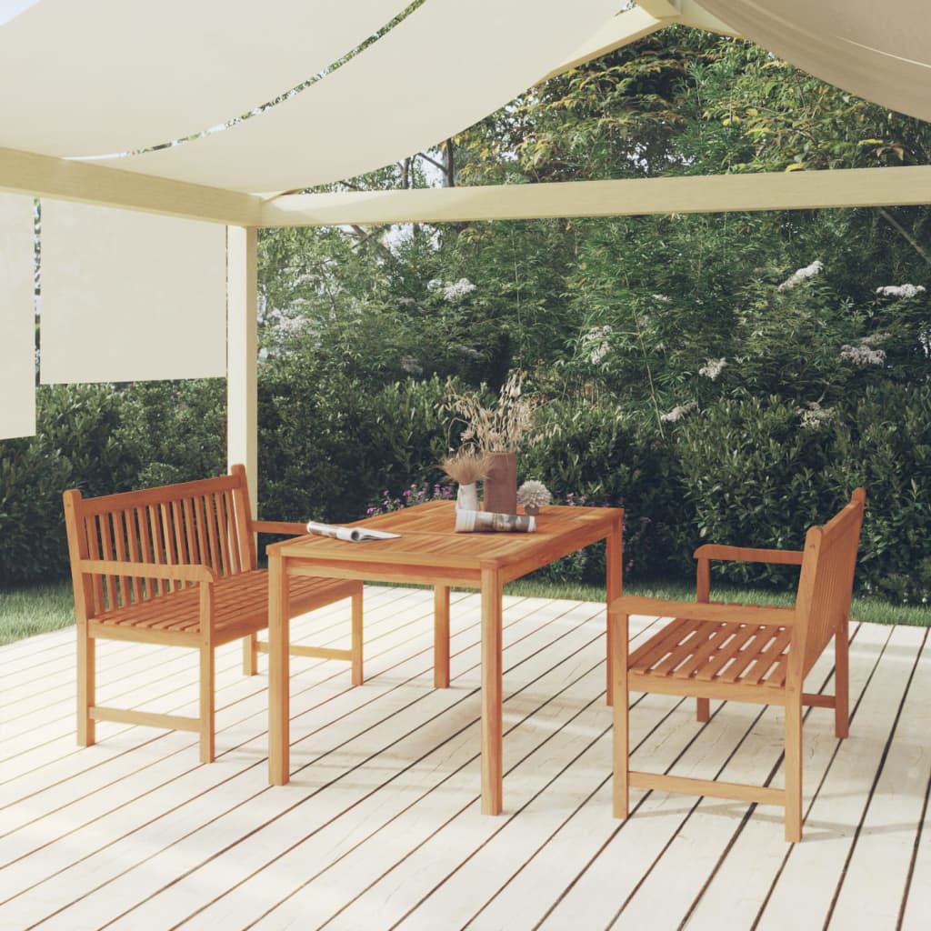 Ensemble à manger de jardin 3 pcs Bois de teck massif