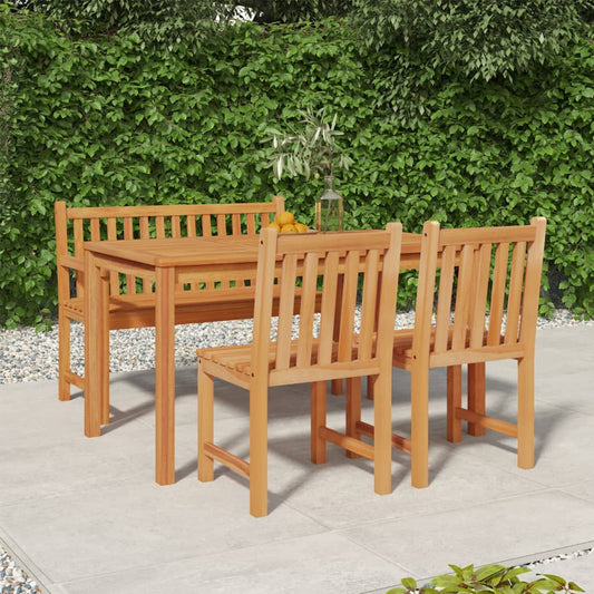 Ensemble à manger de jardin 4 pcs Bois de teck massif