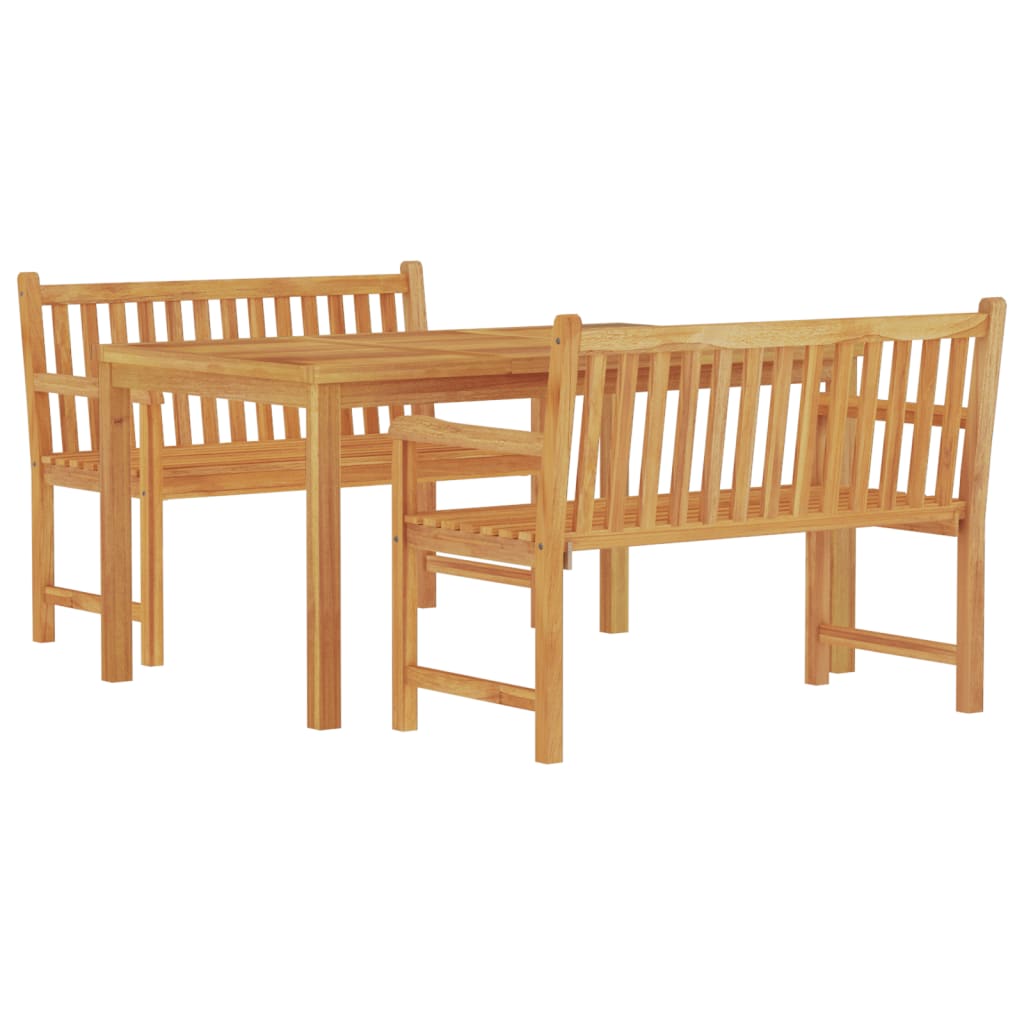 Ensemble à manger de jardin 3 pcs Bois de teck massif