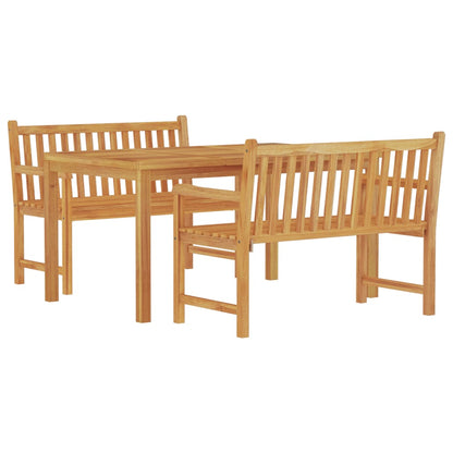 Ensemble à manger de jardin 3 pcs Bois de teck massif