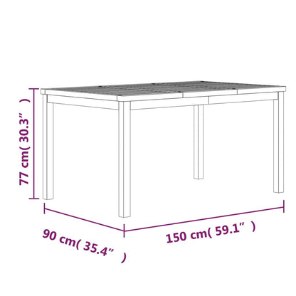 Ensemble à manger de jardin 3 pcs Bois de teck massif