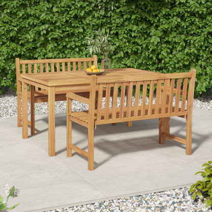 Ensemble à manger de jardin 3 pcs Bois de teck massif